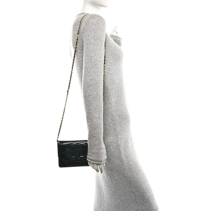 Chanel Patent Timeless CC Wallet On Chain WOC Black 2 of 16