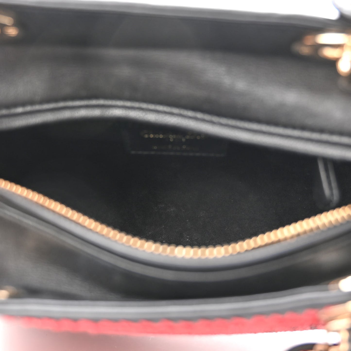 Smooth Calfskin Embroidered Heart Medium Lady Dior Black