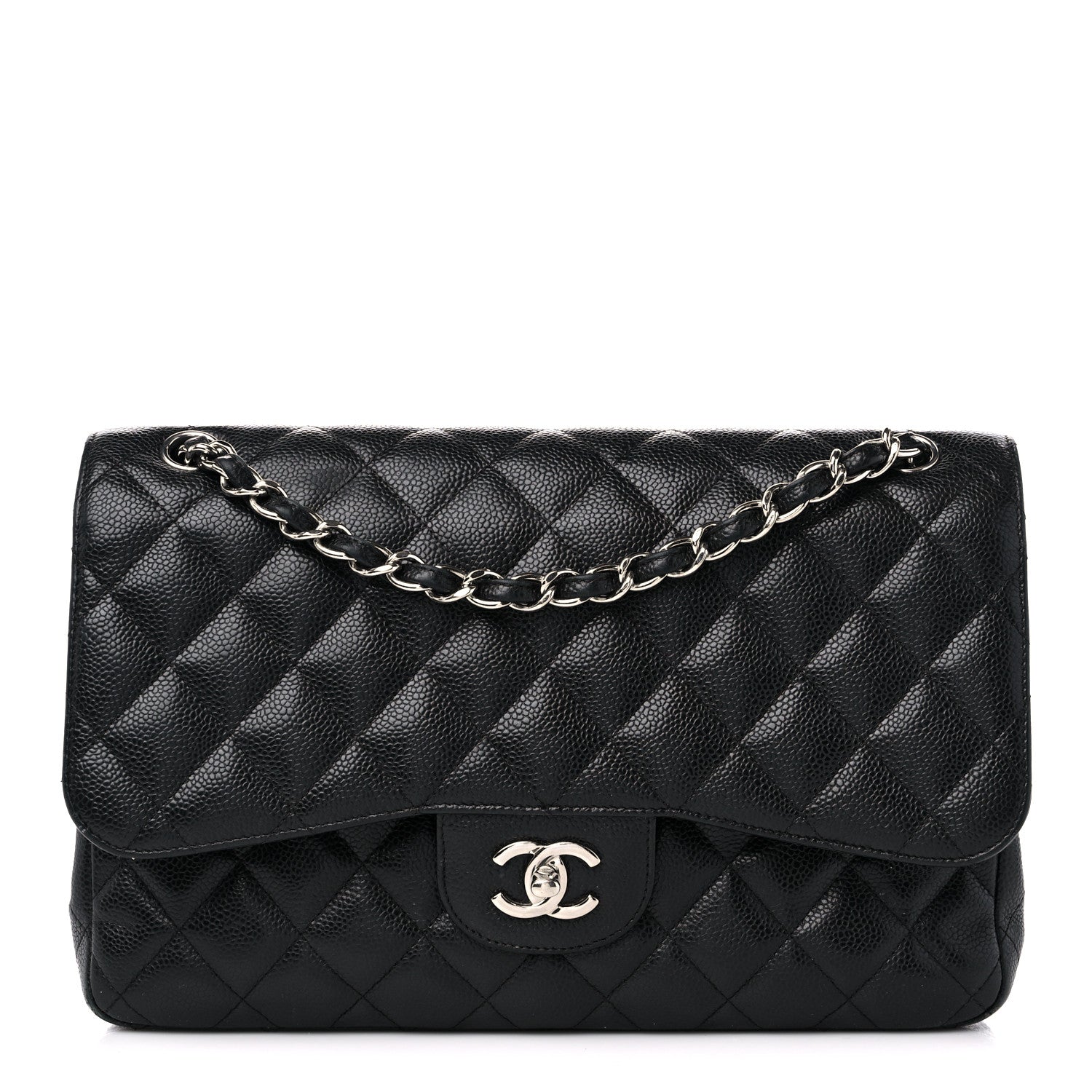 Chanel Caviar Quilted Jumbo Double Flap Black 1 of 17