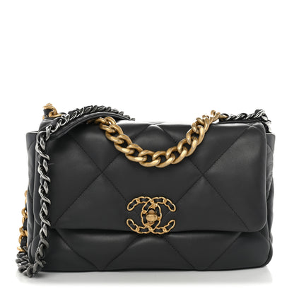 Chanel Lambskin Quilted Medium Chanel 19 Flap Dark Grey 1 of 10