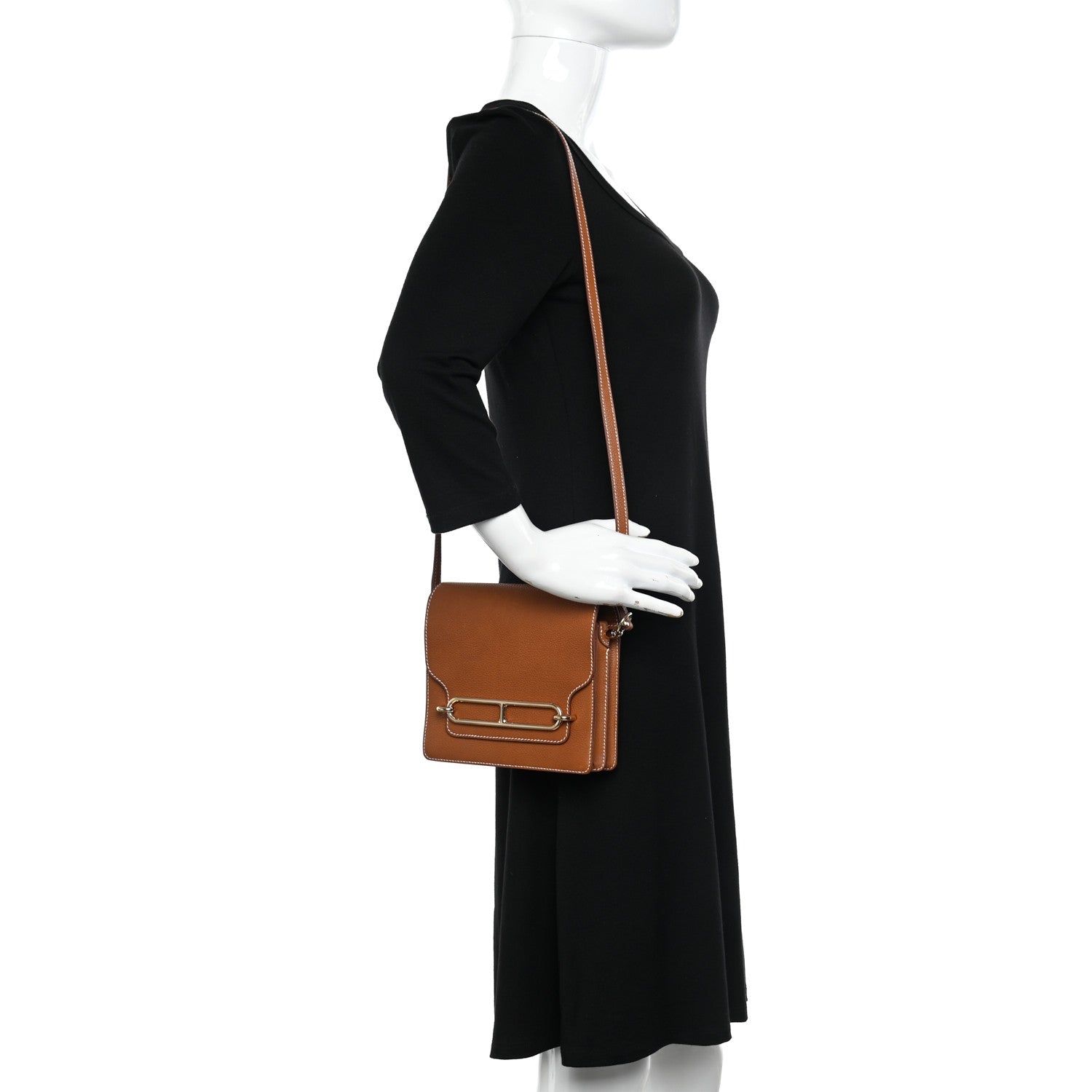 Hermes Barenia Faubourg Mini Sac Roulis Fauve 2 of 10