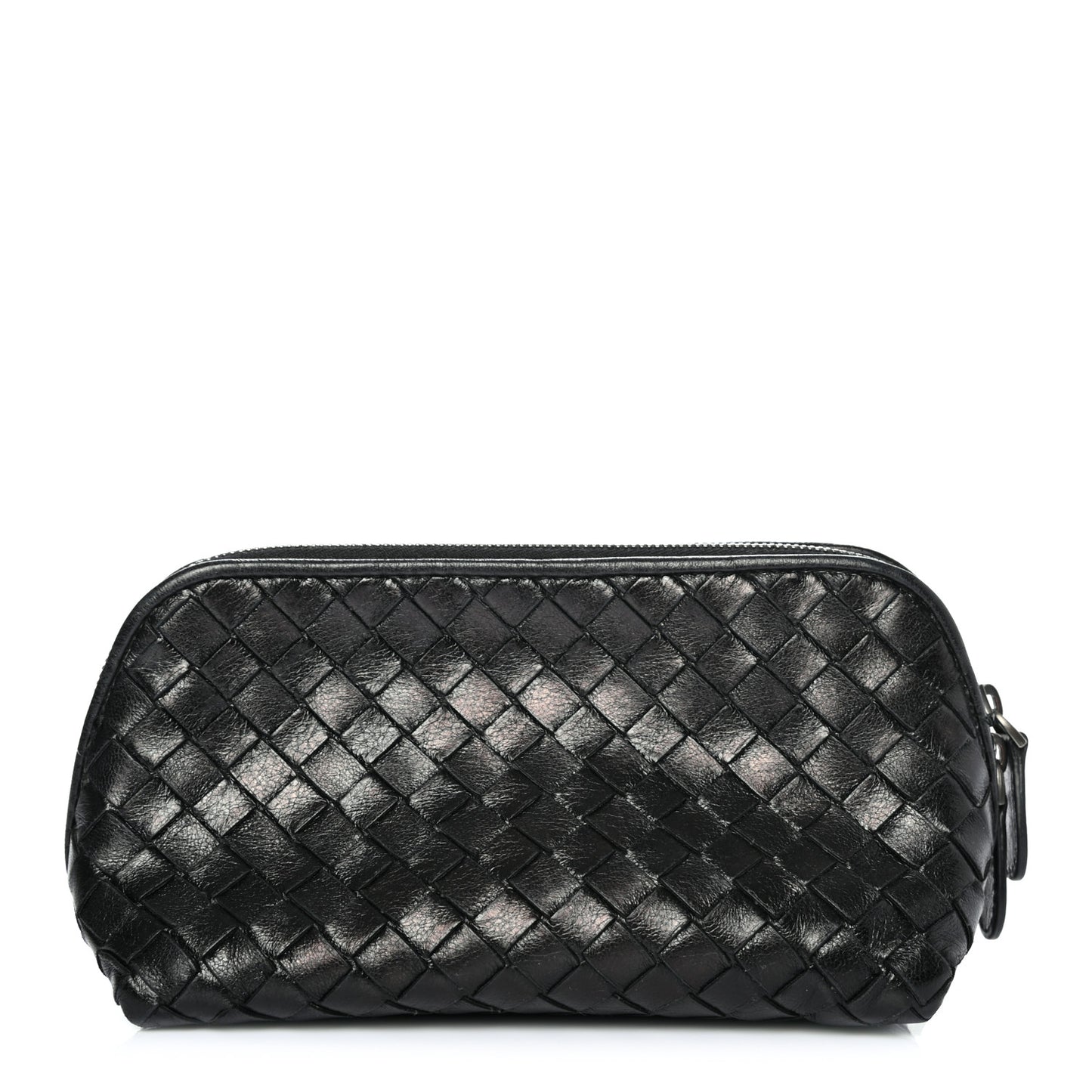 Nappa Intrecciato Small Cosmetic Pouch Black