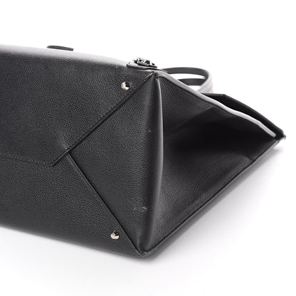 Balenciaga Grained Calfskin Papier Flap Tote Black 8 of 8