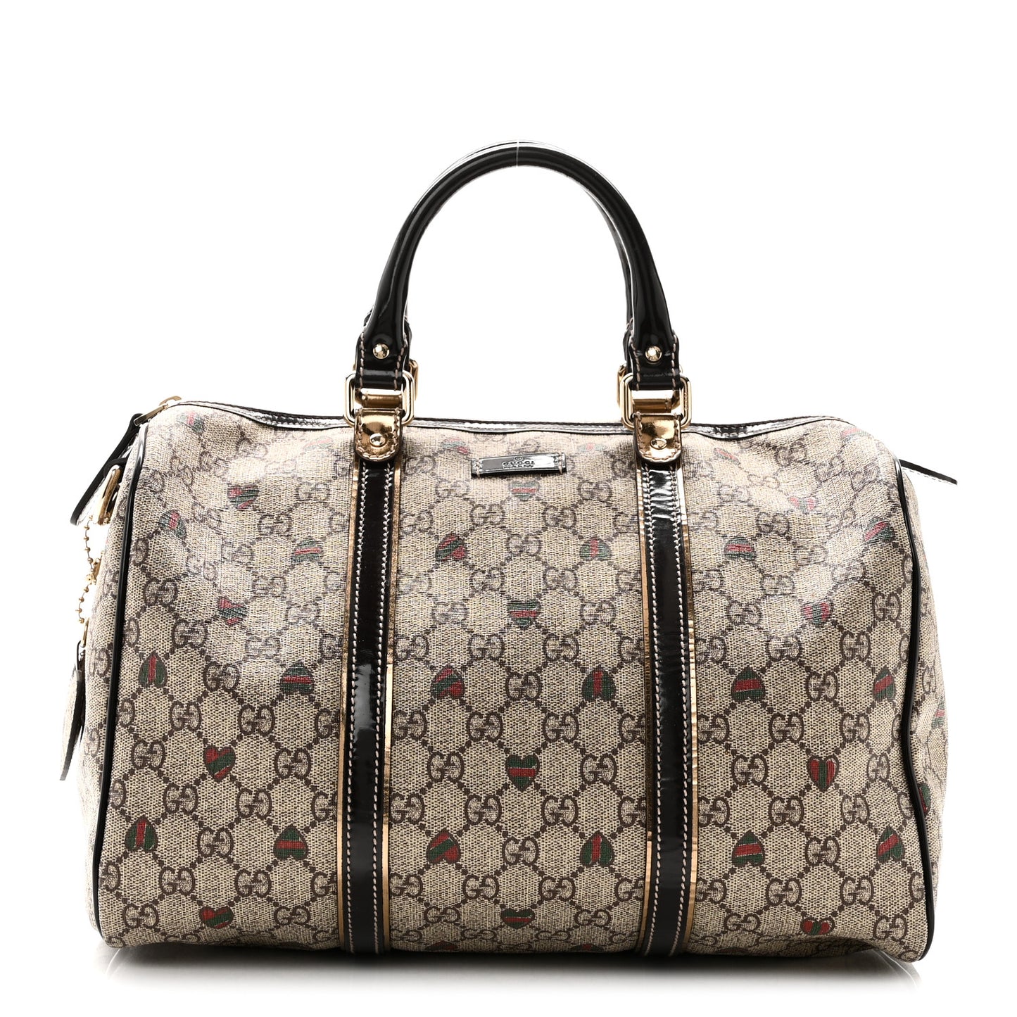 GG Plus Monogram Hearts Medium Joy Boston Dark Brown