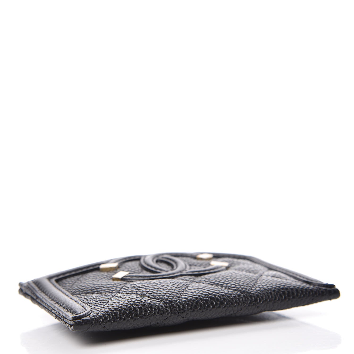 Chanel Caviar Quilted Filigree Card Holder Black 4 of 9