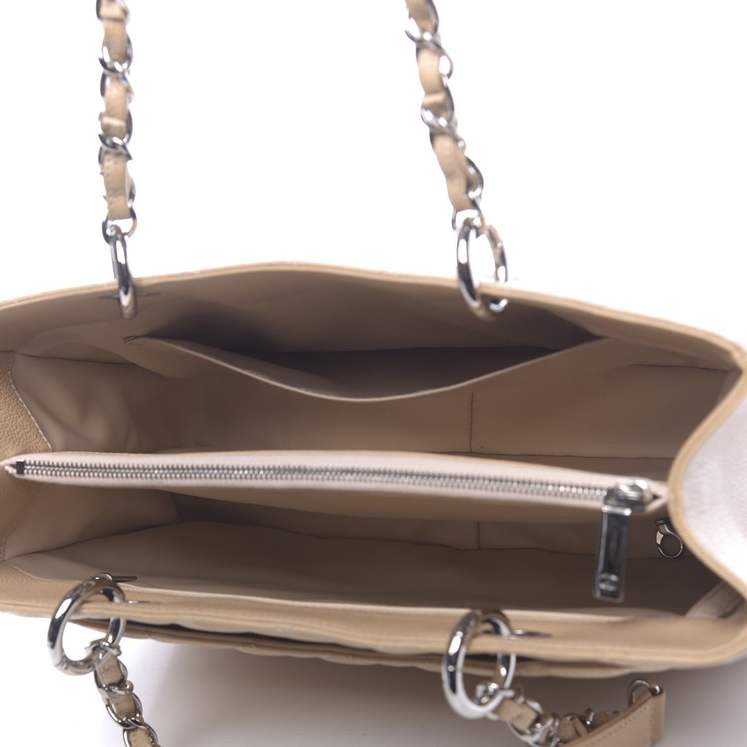 Chanel Caviar Quilted Grand Shopping Tote GST Beige Clair 5 of 12