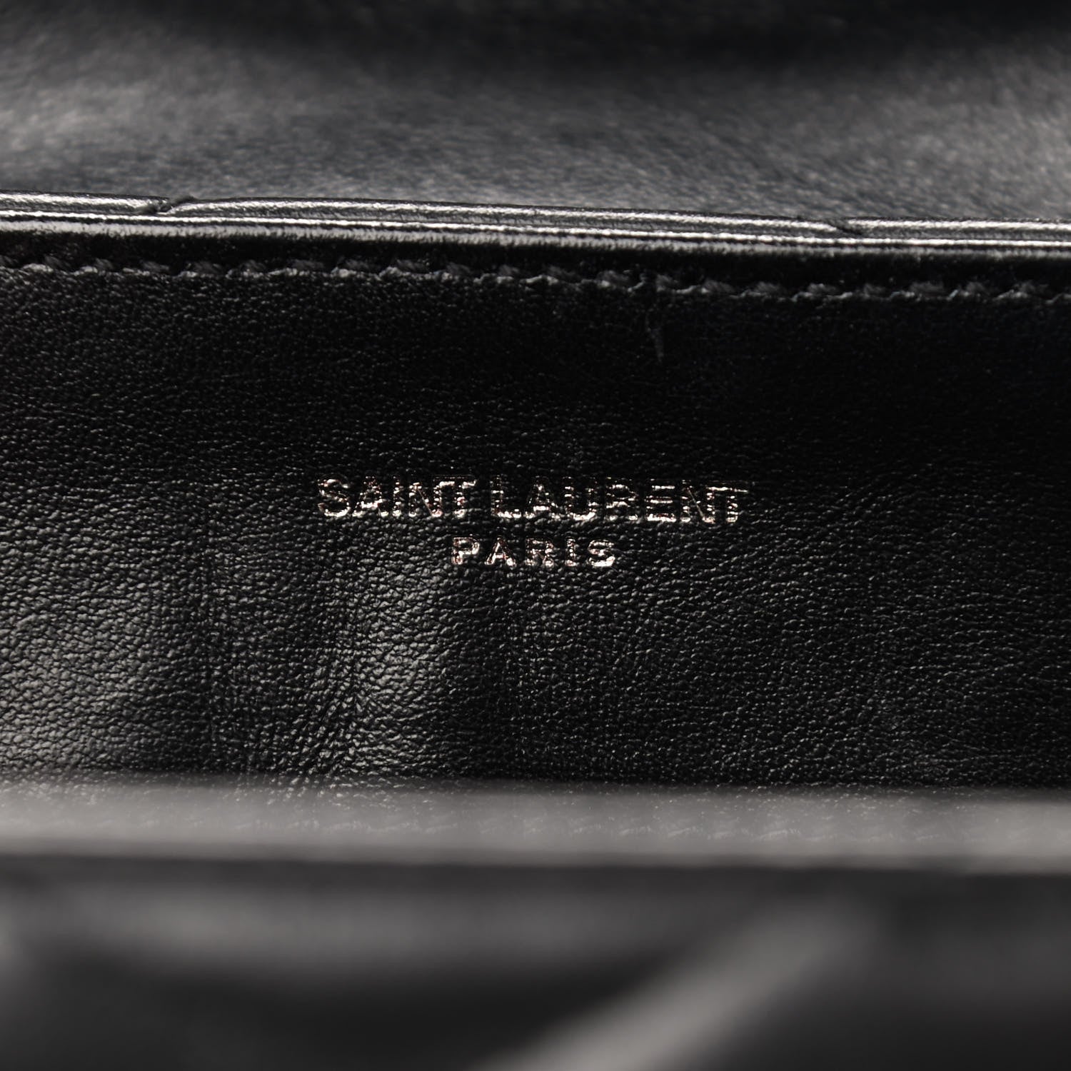 Saint Laurent Calfskin Y Quilted Monogram Small Loulou Chain Satchel Black 6 of 9