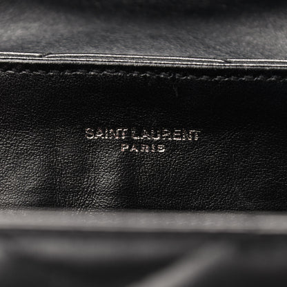 Saint Laurent Calfskin Y Quilted Monogram Small Loulou Chain Satchel Black 6 of 9
