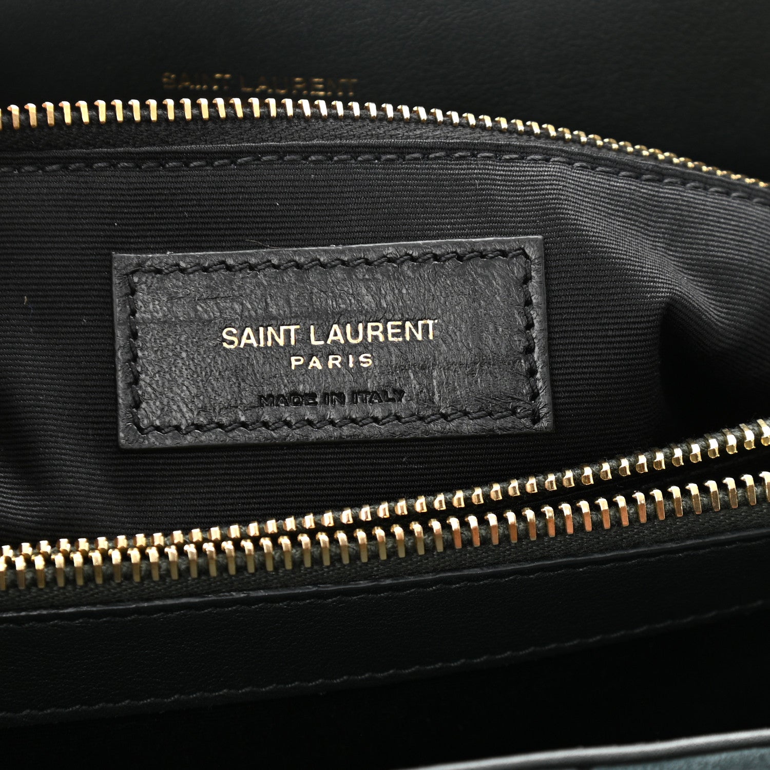 Saint Laurent Suede Y Quilted Monogram Medium Loulou Chain Satchel Deep Green 10 of 11