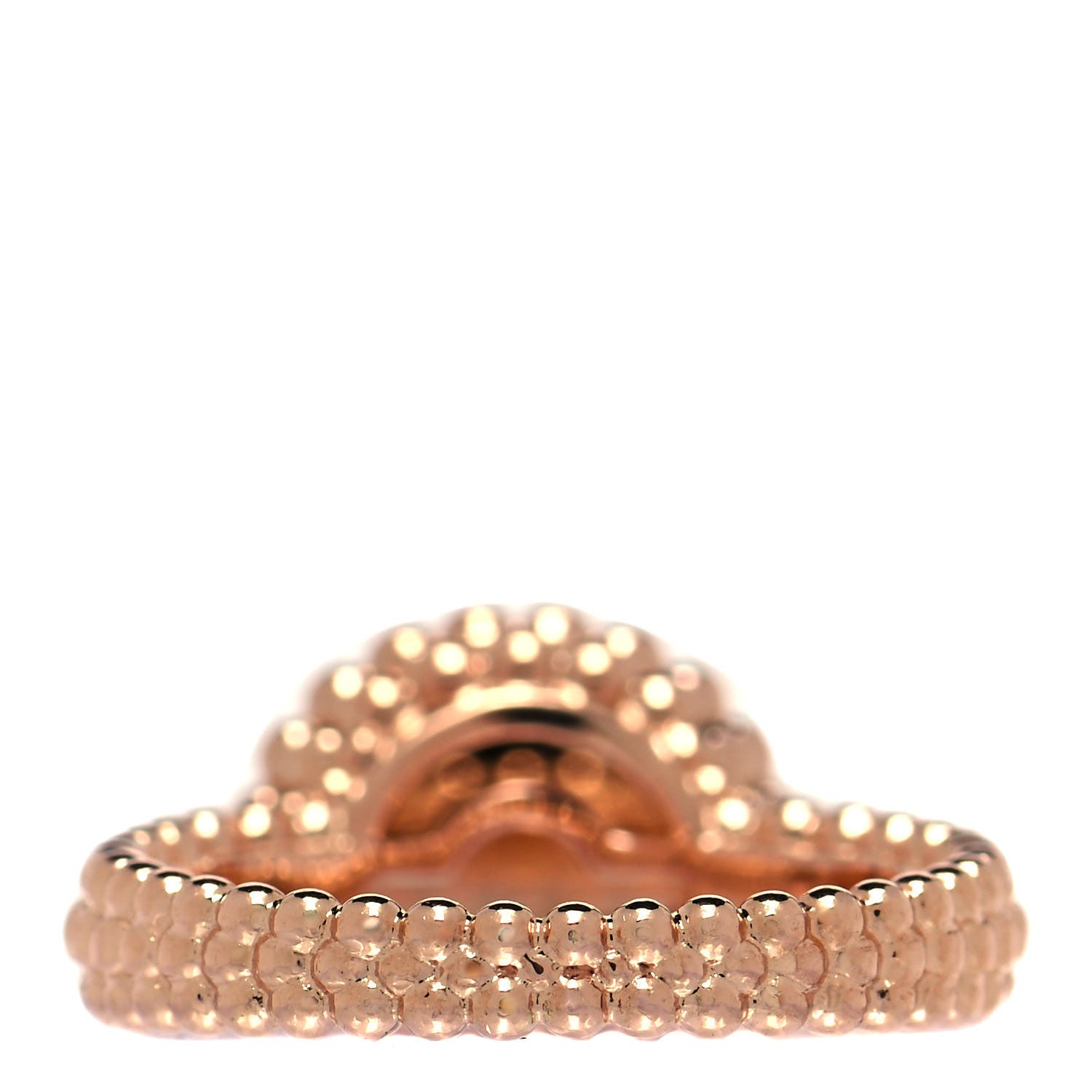 Van Cleef & Arpels 18K Rose Gold Carnelian Perlee Couleurs Ring 50 5.25 3 of 5