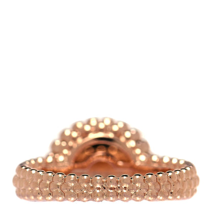 Van Cleef & Arpels 18K Rose Gold Carnelian Perlee Couleurs Ring 50 5.25 3 of 5