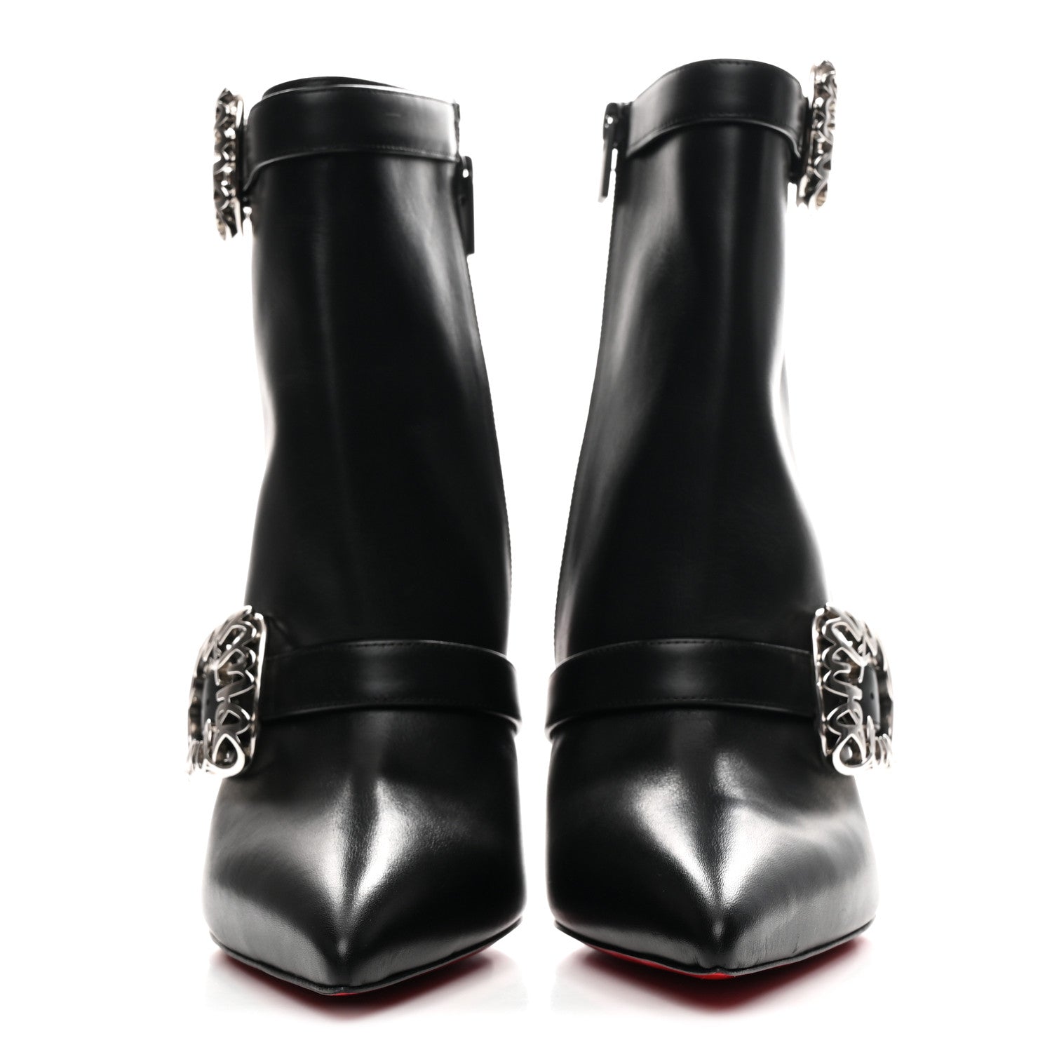 Christian Louboutin Calfskin Giddylina Booty 100 Ankle Boots 41 Black 3 of 9