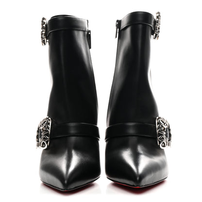 Christian Louboutin Calfskin Giddylina Booty 100 Ankle Boots 41 Black 3 of 9