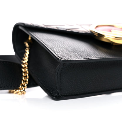 Fendi Vitello Cruise F is Fendi Bi-Color FF 1974 Embossed Envelope Belt Bag Maya Black 9 of 16