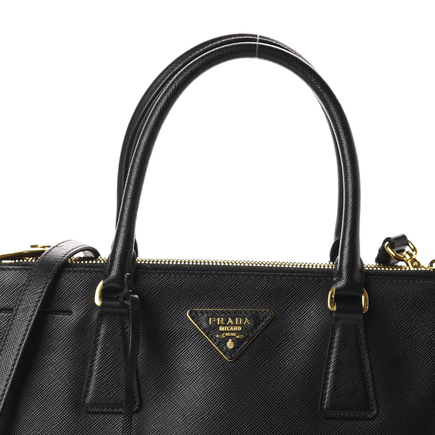 Prada Saffiano Small Galleria Double Zip Tote Black 10 of 10