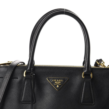 Prada Saffiano Small Galleria Double Zip Tote Black 10 of 10