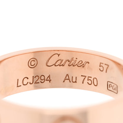 Cartier 18K Pink Gold 5.5mm LOVE Ring 57 8 4 of 4