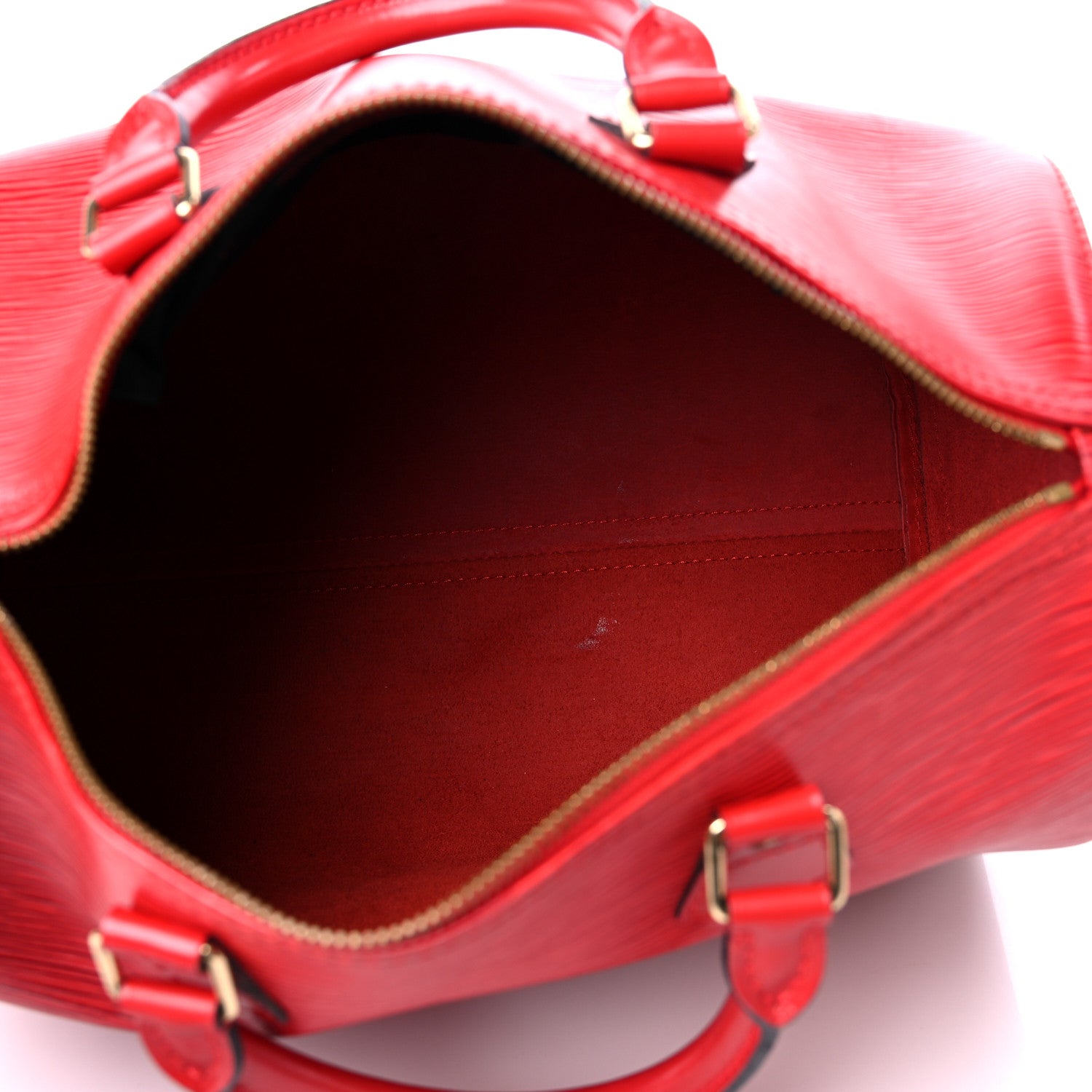 Louis Vuitton Epi Speedy 30 Castillan Red 5 of 14