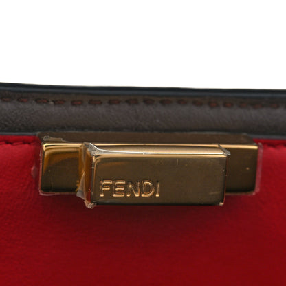 Fendi Vitello Seta Century Large Peekaboo X-Lite Black Fragola 6 of 10