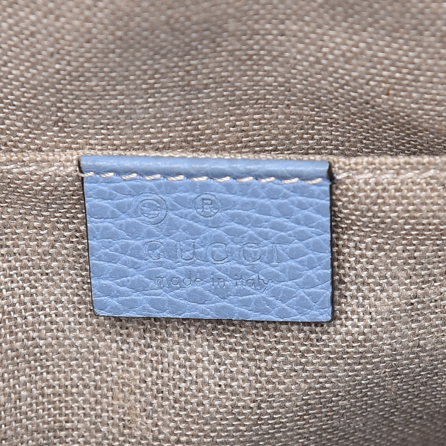 Monogram Mini Bree Messenger Bag Beige Mineral Blue