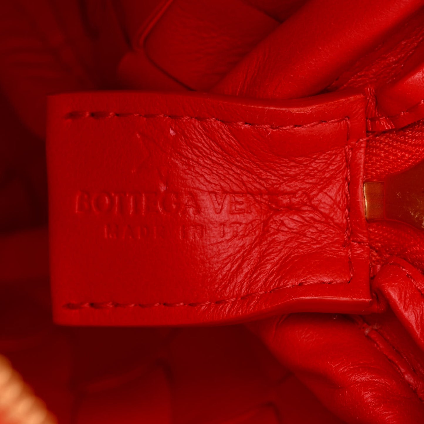 Nappa Intrecciato Mini Loop Camera Bag Redstone