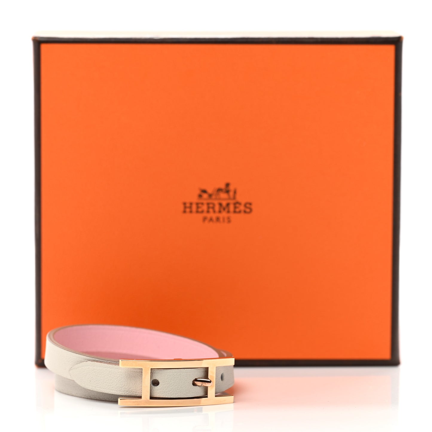 Swift Behapi Double Tour Bracelet T2 Rose Sakura Gris Perle