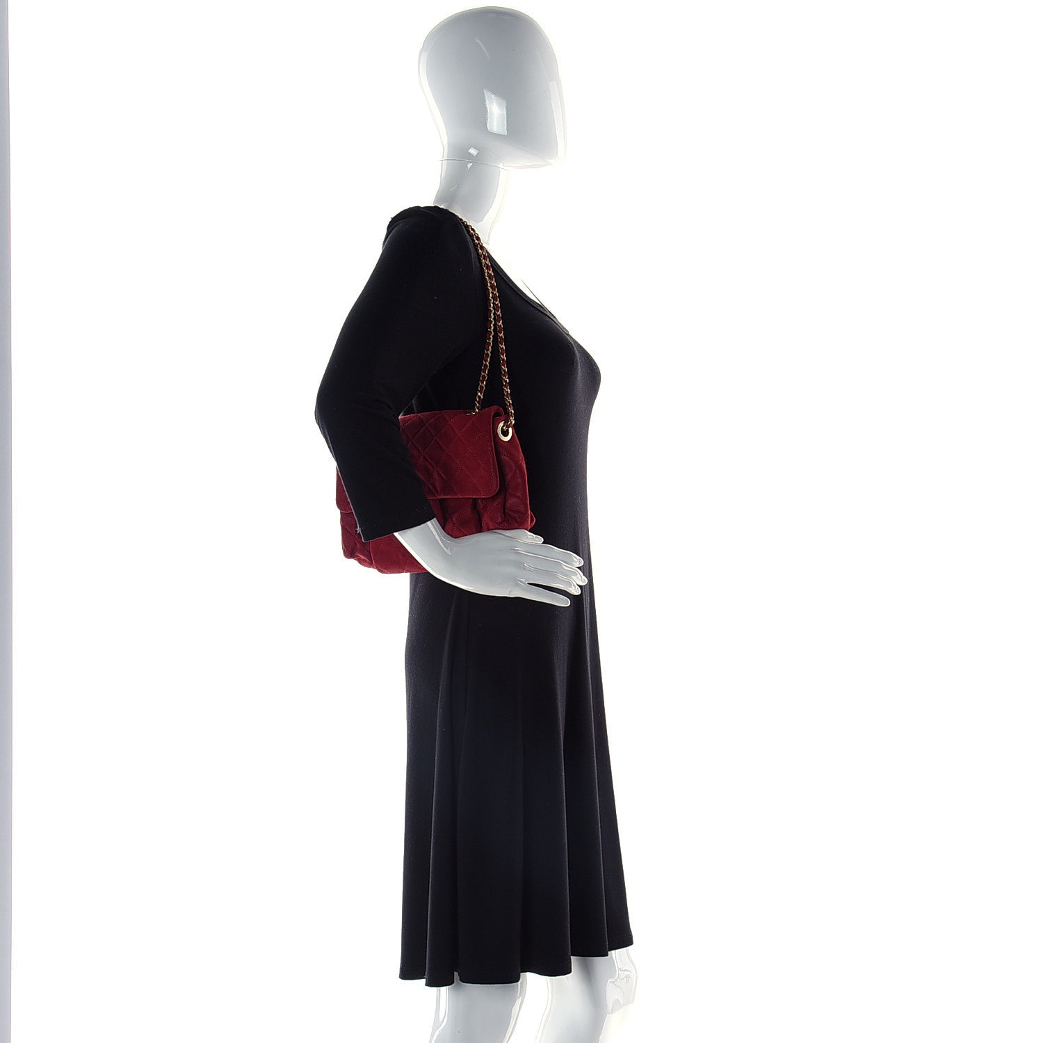 Chanel Iridescent Calfskin Quilted Flap Bag Red 2 of 12