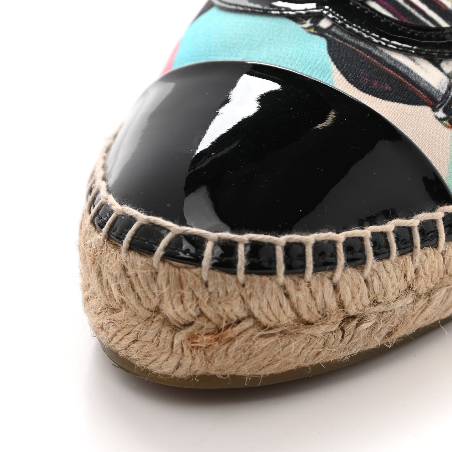 Fabric Patent CC Espadrilles 38 Multicolor Black