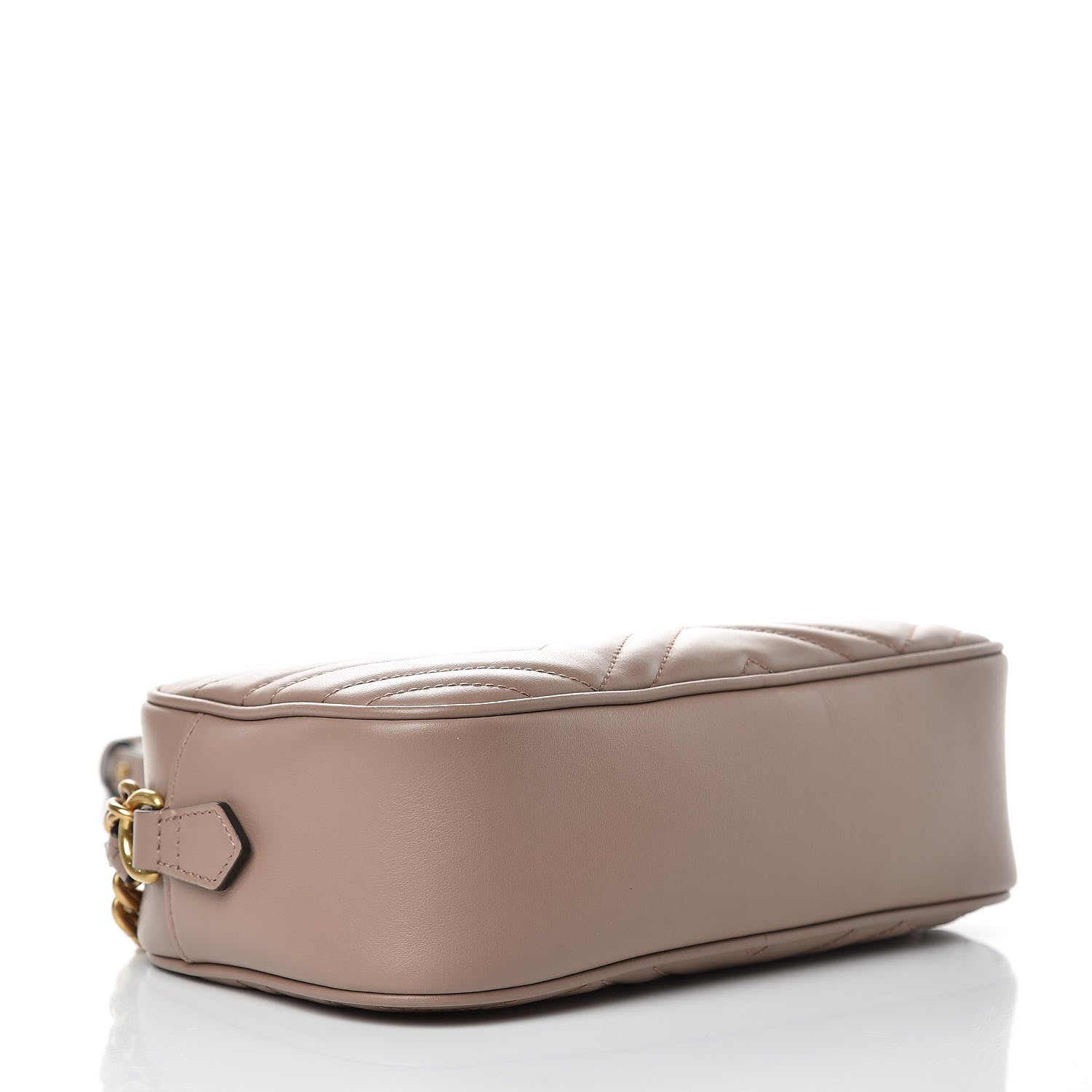Gucci Calfskin Matelasse Small GG Marmont Chain Shoulder Bag Taupe 4 of 9
