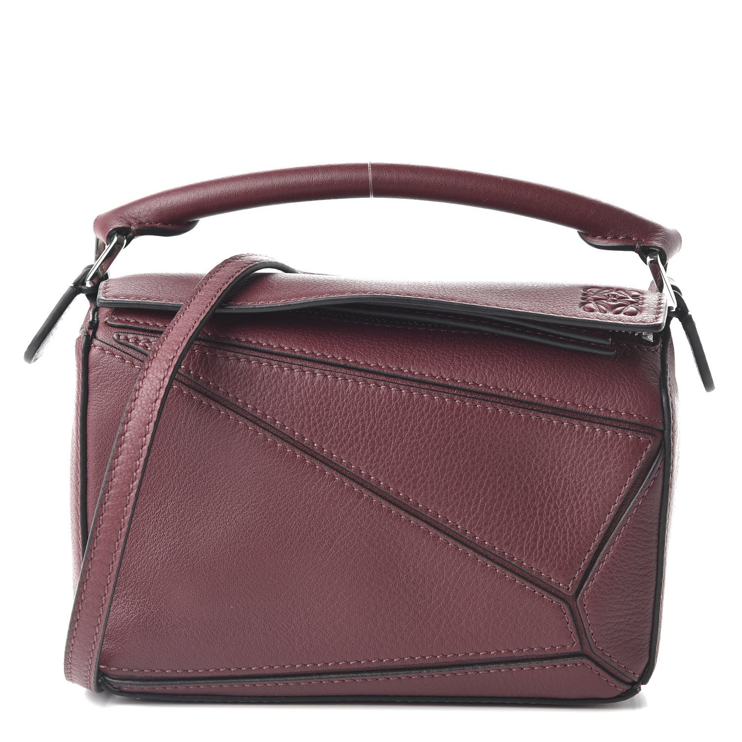Loewe Calfskin Mini Puzzle Bag Wine 1 of 10