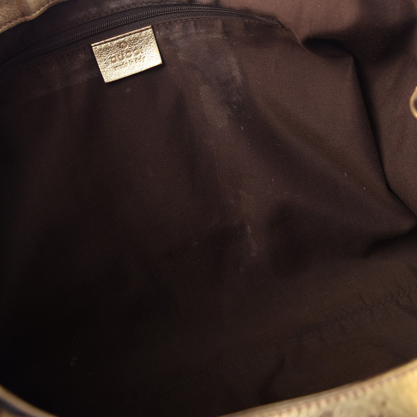 Monogram Large D Gold Hobo Metallic Gold