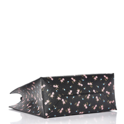 Givenchy Coated Canvas Hibiscus Print Small Stargate Shopper Tote Black Multicolor 6 of 9