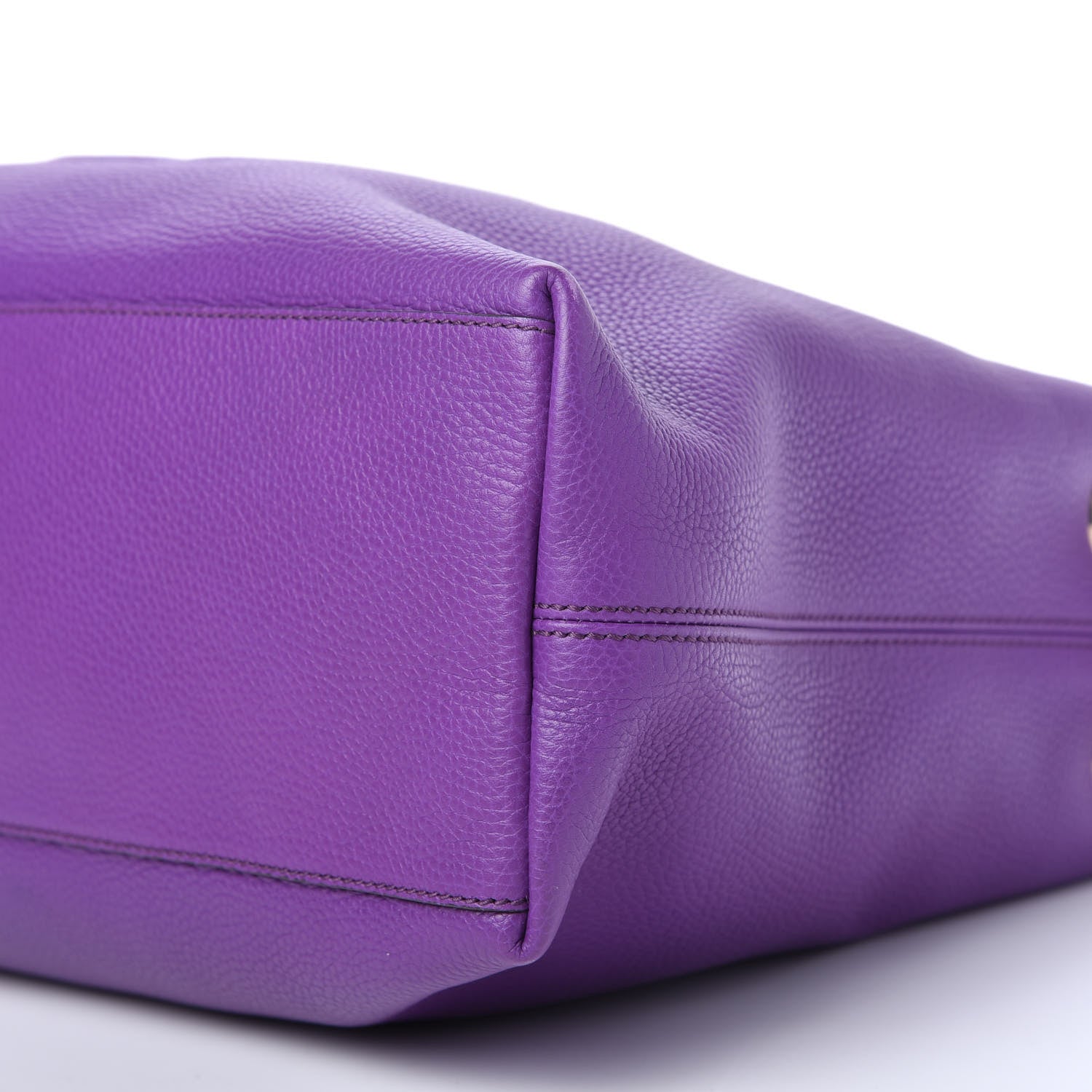 Gucci Pebbled Calfskin Medium Soho Chain Shoulder Bag Shine Purple 7 of 10