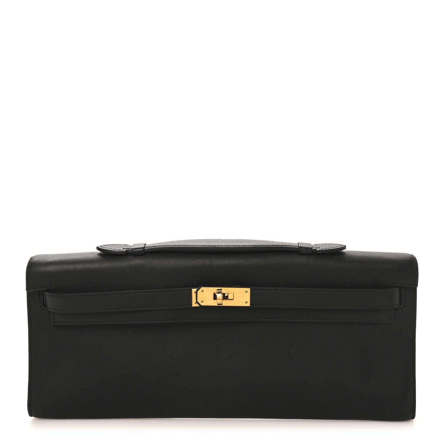 Hermes Swift Kelly Cut Clutch Pochette Black 1 of 8