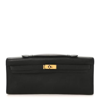 Hermes Swift Kelly Cut Clutch Pochette Black 1 of 8