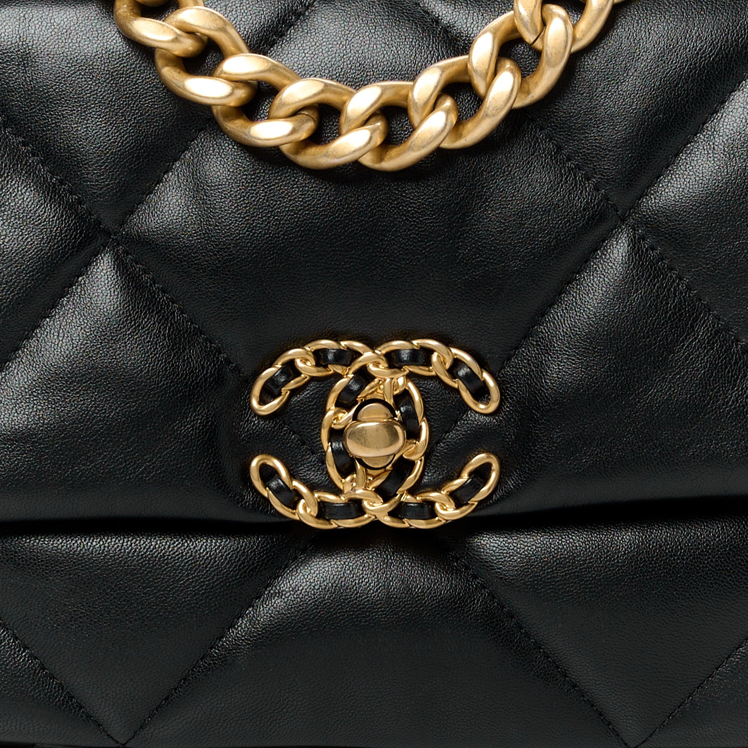 Chanel Lambskin Quilted Medium Chanel 19 Flap Black 10 of 13