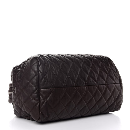 Chanel Caviar Coco Cocoon Bowler Chocolate 4 of 6