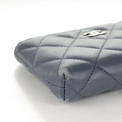 Chanel Lambskin Quilted Key Holder Case Blue 6 of 9