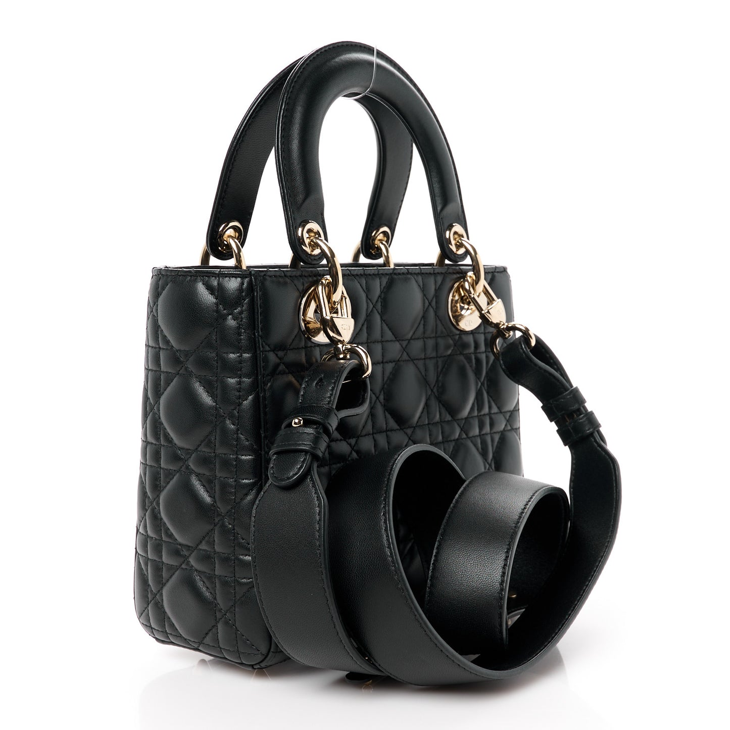 Lambskin Cannage Small My ABCDior Lady Dior Black
