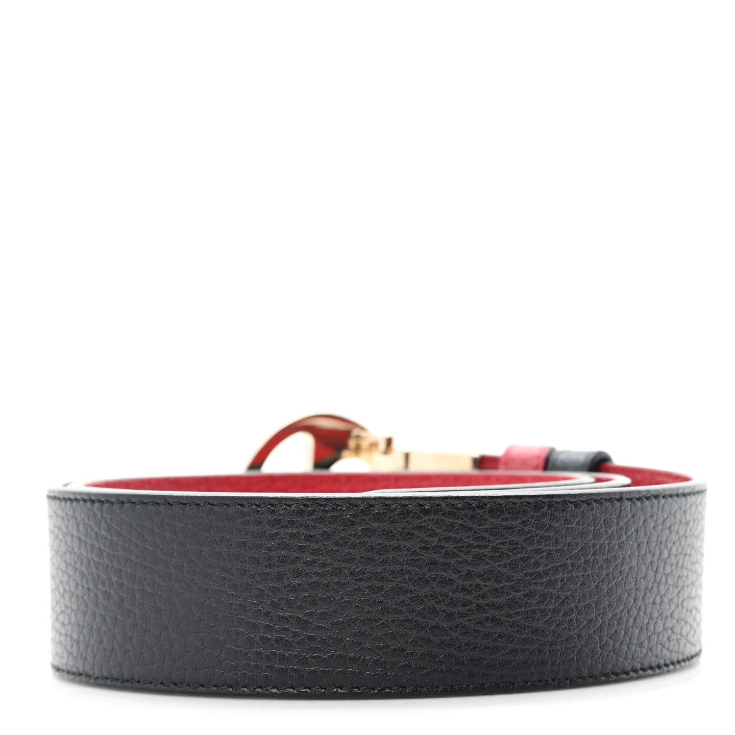 Gucci Calfskin 1973 Reversible Belt 90 36 Black Red 2 of 4