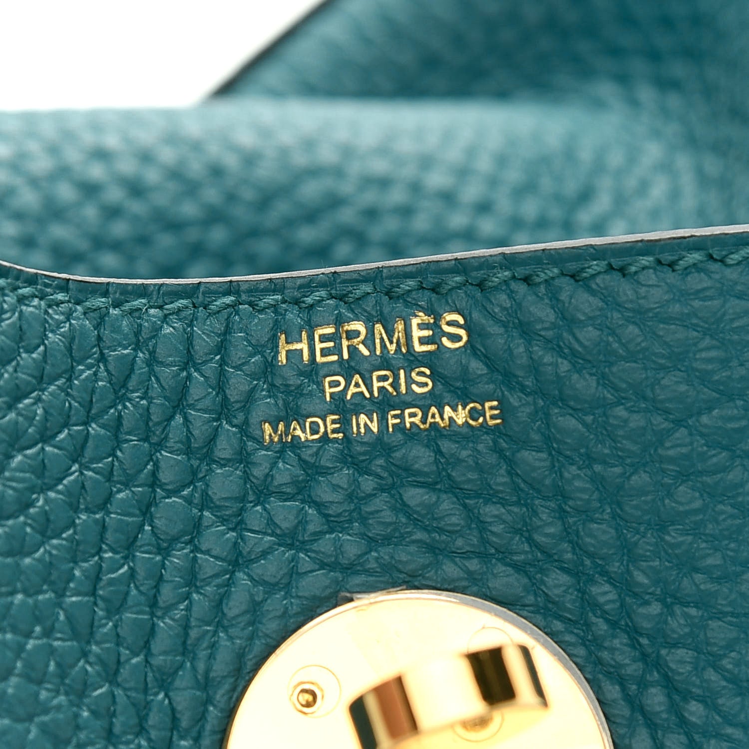 Hermes Taurillon Clemence Lindy 26 Vert Bosphore 6 of 9