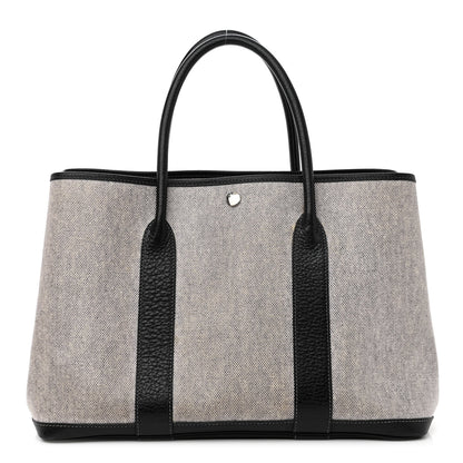 Hermes Toile Buffle Skipper Garden Party 36 MM Tote Black 1 of 9
