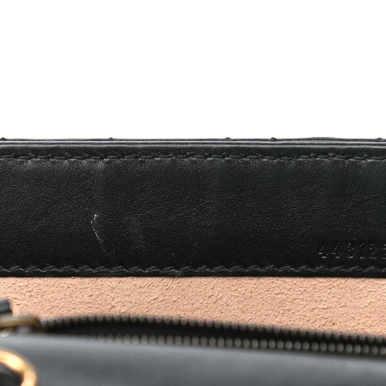 Gucci Calfskin Matelasse Mini Pearly GG Marmont Chain Wallet Black 12 of 13