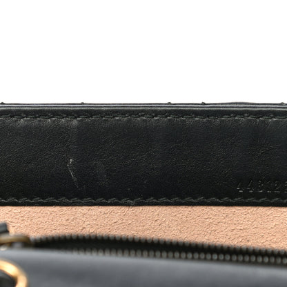 Gucci Calfskin Matelasse Mini Pearly GG Marmont Chain Wallet Black 12 of 13