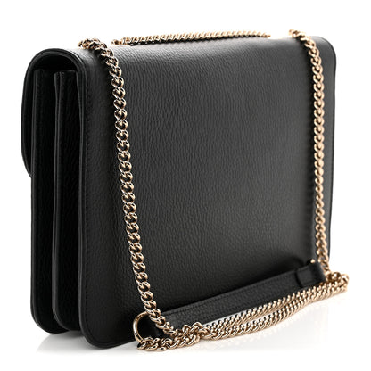 Gucci Dollar Calfskin Interlocking G Shoulder Bag Black 3 of 10