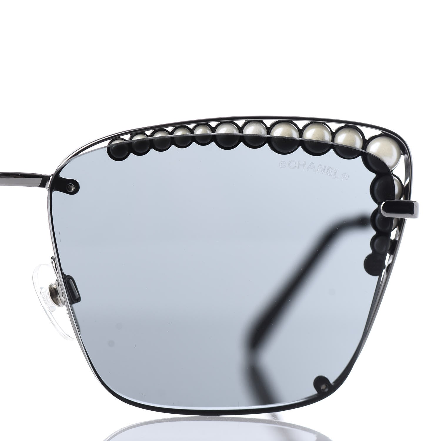 Chanel Square Frame Pearl Sunglasses 4235-H Dark Grey 7 of 8