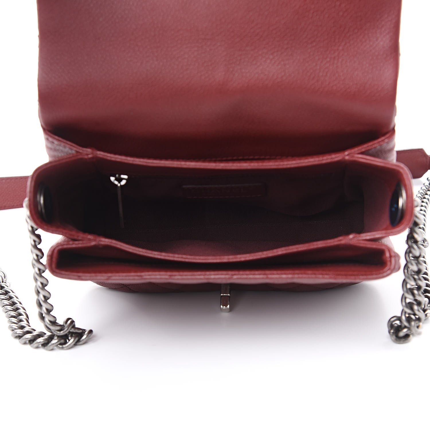 Chanel Caviar Quilted Small Rock In Rome Flap Burgundy 5 of 10