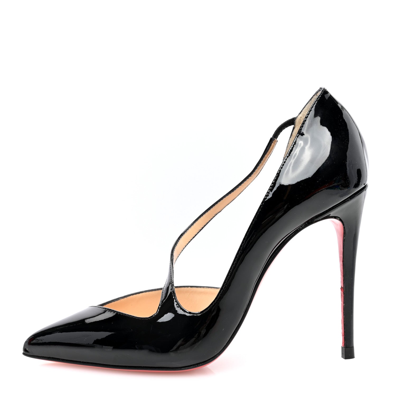 Christian Louboutin Patent Jumping Cross 85 Pumps 37 Black 1 of 9