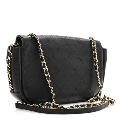 Chanel Goatskin Stitched Casual Trip Single Flap Black 5 of 19