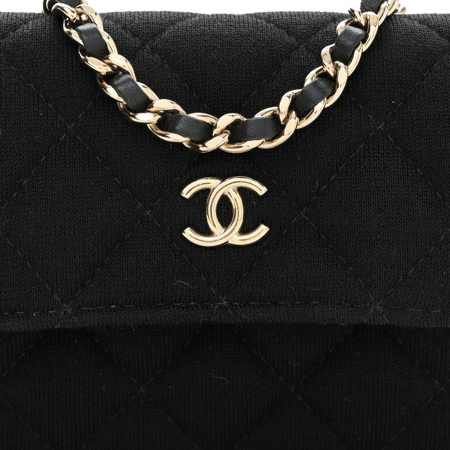 Chanel Jersey Quilted Micro Mini Flap Black 9 of 11